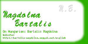magdolna bartalis business card